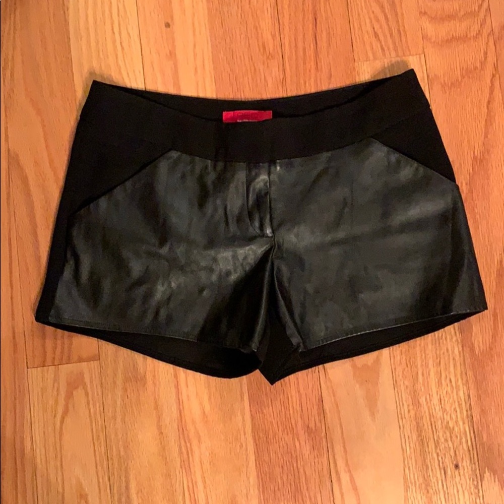 Saks faux leather shorts - Size 4 EUC